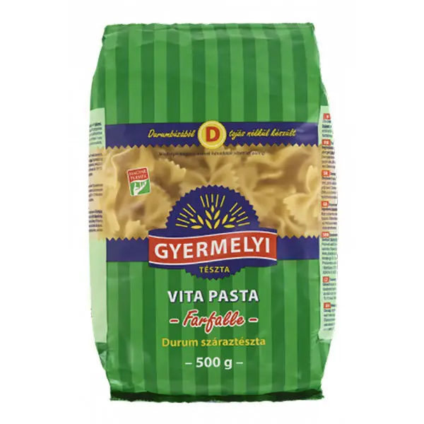 Masni (Farfalle) durumtészta Gyermelyi Vita Pasta 500 g