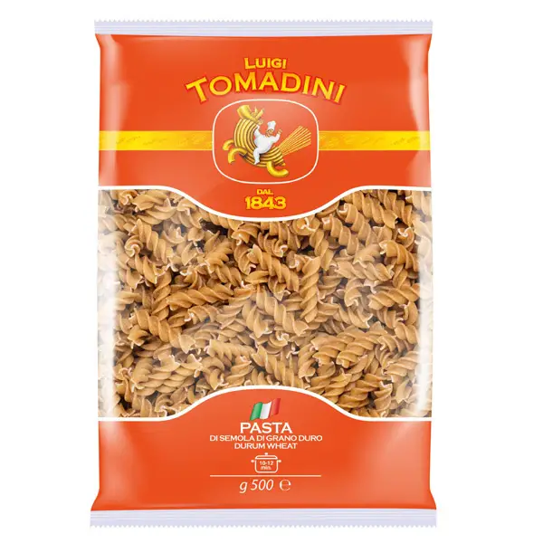 Teljes kiőrlésű durum fusilli Tomadini 500 g