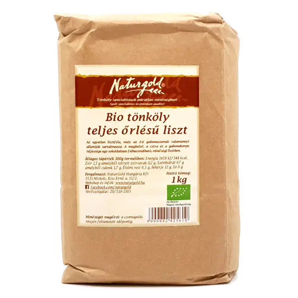 BIO Teljes kiőrlésű tönkölybúzaliszt Naturgold 1 kg