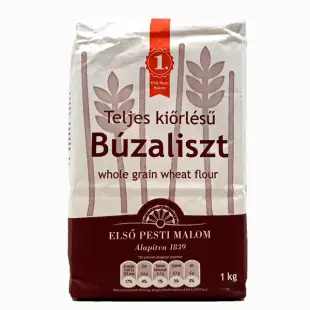 Teljes kiőrlésű búzaliszt Első pesti malom 1 kg